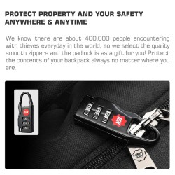 Mochila impermeável - bolsa para laptop de 15,6 polegadas - antifurto - porta USB - grande capacidade