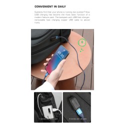 Mochila impermeável - bolsa para laptop de 15,6 polegadas - antifurto - porta USB - grande capacidade