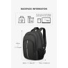 Mochila impermeável - bolsa para laptop de 15,6 polegadas - antifurto - porta USB - grande capacidade