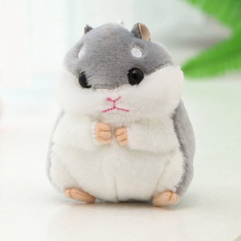 Fluffy fur mini hamster - keychainKeyrings