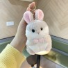 Mini coelho de pelo fofo - chaveiro