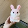 Mini coelho de pelo fofo - chaveiro