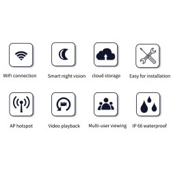 Security CCTV camera - night vision - outdoor - WiFi - 2MP - PTZ - HD - 1080PSecurity cameras
