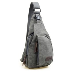 Mochila de lona masculina - bolsa de ombro / tiracolo