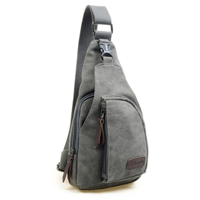 Mochila de lona masculina - bolsa de ombro / tiracolo