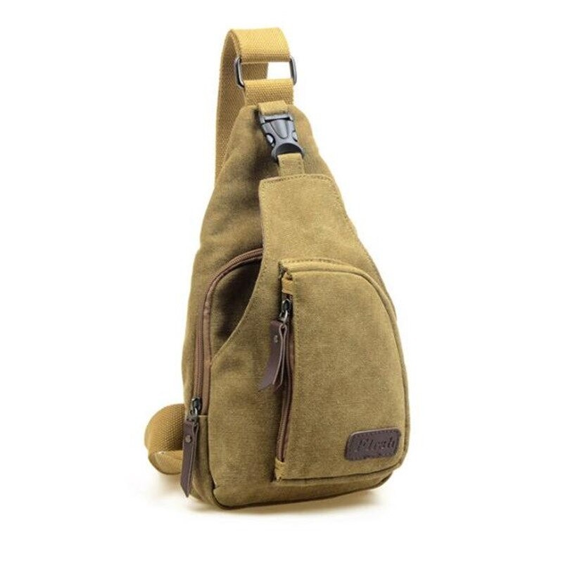 Mochila de lona masculina - bolsa de ombro / tiracolo