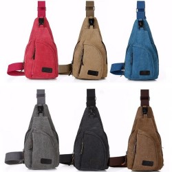 Mochila de lona masculina - bolsa de ombro / tiracolo