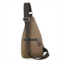 Mochila de lona masculina - bolsa de ombro / tiracolo