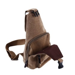 Mochila de lona masculina - bolsa de ombro / tiracolo