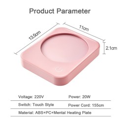 Aquecedor de canecas - placa de aquecimento - três configurações de temperatura - desligamento automático - USB