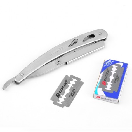 Barber razor - folding knife with 10 bladesShaving