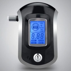 Bafômetro digital profissional - testador de alcoolemia - LCD - com 5 bocais