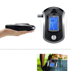 Bafômetro digital profissional - testador de alcoolemia - LCD - com 5 bocais