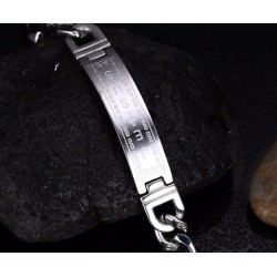 Pulseira de aço inoxidável - Jesus / cruz