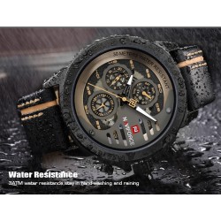 Naviforce - relógio Quartz esportivo - à prova d'água - pulseira de couro