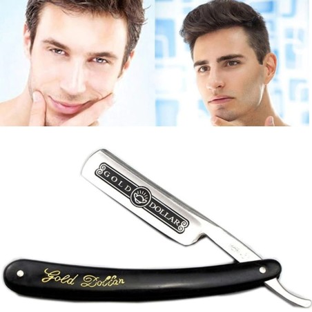 Gold Dollar - barber straight razor - foldable - stainless steelShaving