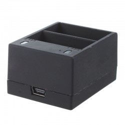 Carregador de bateria - slot duplo - com cabo USB - para GoPro 5/6/7