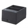 Carregador de bateria - slot duplo - com cabo USB - para GoPro 5/6/7