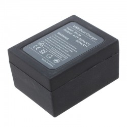 Carregador de bateria - slot duplo - com cabo USB - para GoPro 5/6/7