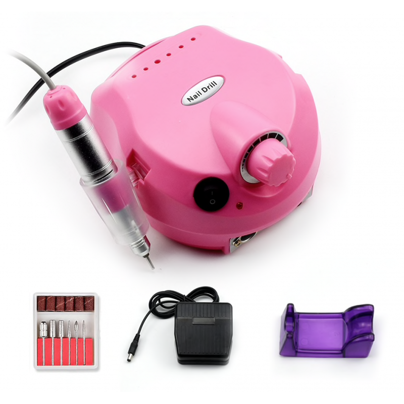 Professional nail drill machine - speed control - manicure / pedicure - set with drill bits - 15WNail drills