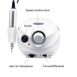 Broca de unhas profissional - controle de velocidade - manicure / pedicure - conjunto com brocas - 15W