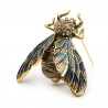 Crystal gold cicada - elegant broochBrooches