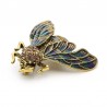Crystal gold cicada - elegant broochBrooches