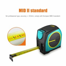 DT10 - telêmetro a laser 2 em 1 - com display LCD digital - fita métrica
