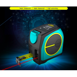 DT10 - telêmetro a laser 2 em 1 - com display LCD digital - fita métrica