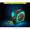 DT10 - telêmetro a laser 2 em 1 - com display LCD digital - fita métrica