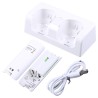 Carregador duplo - indicador LED - para controle Wii - com 2 baterias