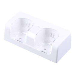 Carregador duplo - indicador LED - para controle Wii - com 2 baterias