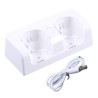 Carregador duplo - indicador LED - para controle Wii - com 2 baterias