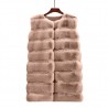Elegant sleeveless coat - fur vestJackets