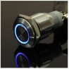 Interruptor de botão de metal - auto-reinicialização - LED - 16mm
