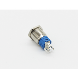 Interruptor de botão de metal - auto-reinicialização - LED - 16mm