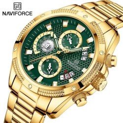 NAVIFORCE - relógio esportivo de luxo - Quartz - à prova d'água - aço inoxidável