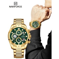 NAVIFORCE - relógio esportivo de luxo - Quartz - à prova d'água - aço inoxidável