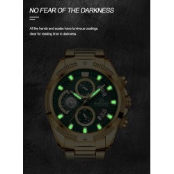 NAVIFORCE - relógio esportivo de luxo - Quartz - à prova d'água - aço inoxidável