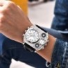 OULM 1349 - sports large watch - compass - leather strapWatches