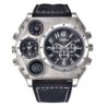 OULM 1349 - sports large watch - compass - leather strapWatches