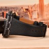OULM 3364 - large square sports watch - Quartz - wide leather strapWatches