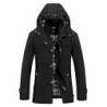 Long hooded jacket - windbreaker - with zipper / buttonsJackets