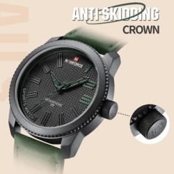 NAVIFORCE - military sports watch - Quartz - waterproof - leather strap - brownWatches