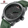 NAVIFORCE - relógio esportivo militar - Quartz - impermeável - pulseira de couro - verde