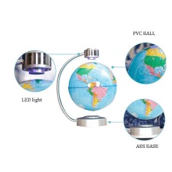 Globo mundial de levitação magnética - LED