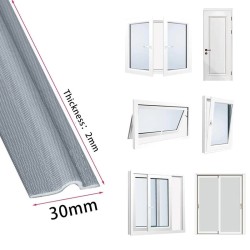 Tira de vedação para janelas / portas - autoadesiva - à prova de som - à prova d'água - espuma de nylon