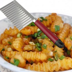 Cortador de batatas - fabricante de batatas fritas - chips curvos - faca de aço inoxidável