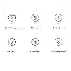 Alto-falante Bluetooth - levitação magnética - globo flutuante - com relógio