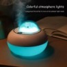 Umidificador de ar ultrassônico - difusor de óleos essenciais - cabeça de gato - LED - USB - 300ml
